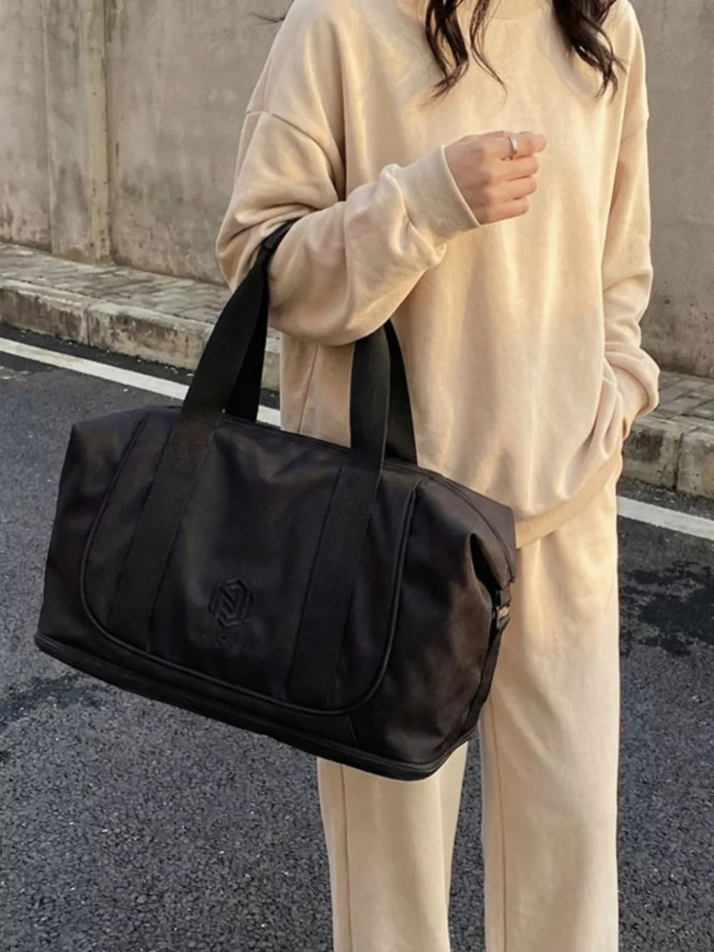 Minimalist Barrel Nylon Duffle Bag