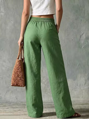 Elevated Wide Leg Pants With Pockets