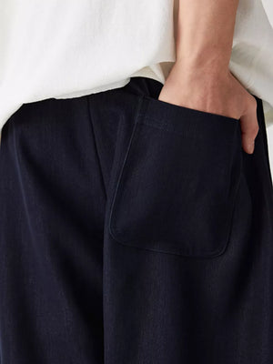 Men S Wide Leg Casual Pants in White, back view