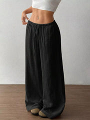 Wide-leg Drawstring Cotton Pants, view 21