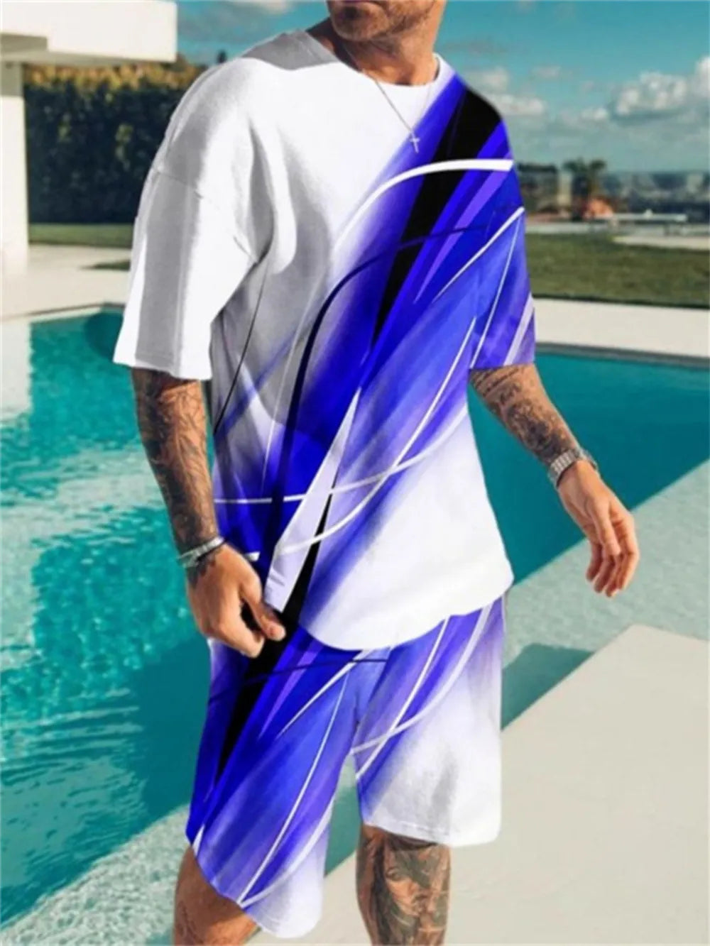 Vibrant Abstract Men's Pants Set