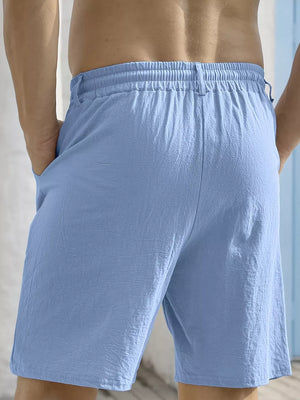 Men's Lightweight Drawstring Shorts Plus Size, back view