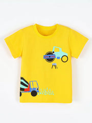 Children's Construction Truck Graphic T-shirt, side view