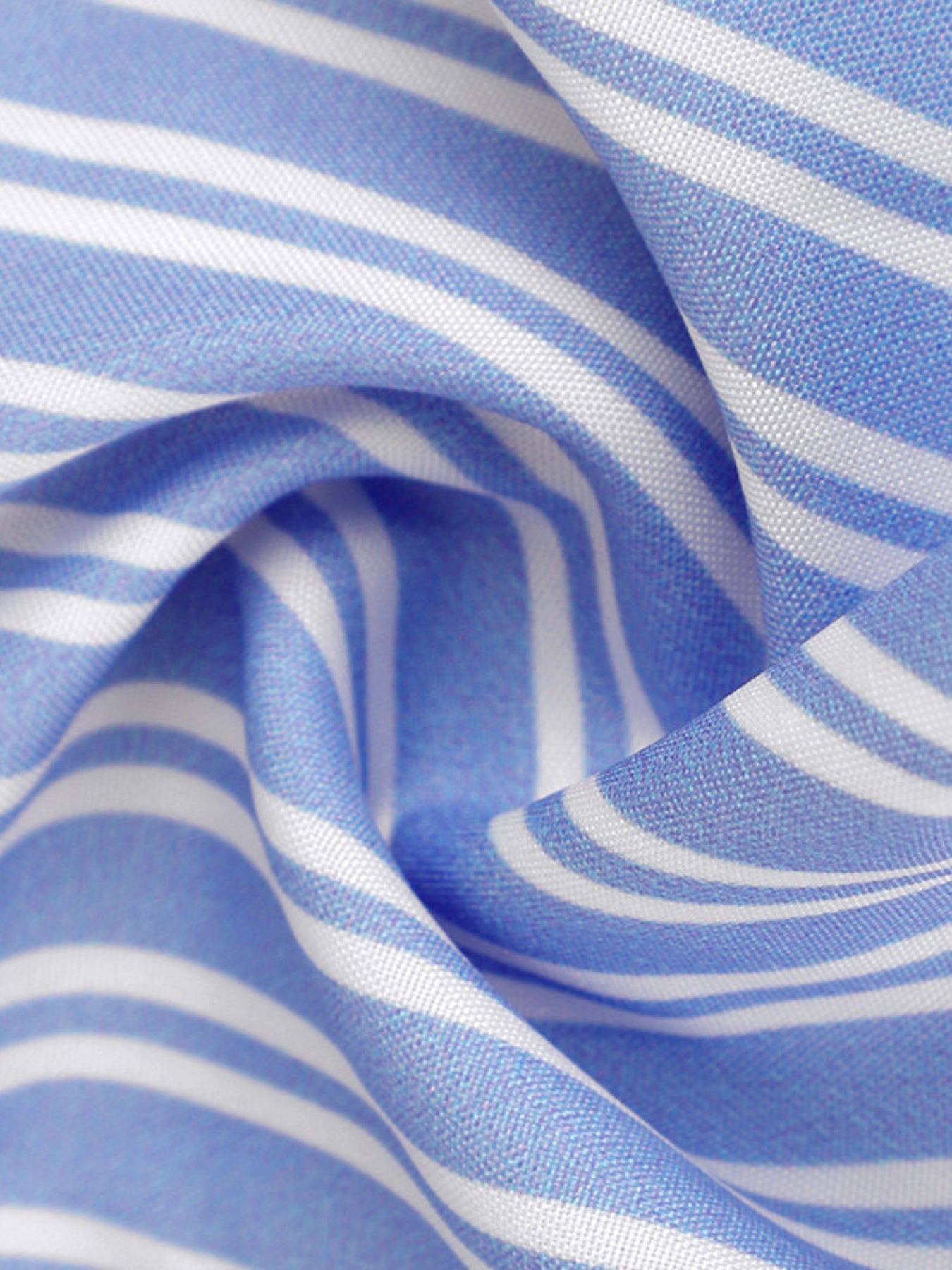 Blue and white striped peplum cami with tie-front detail