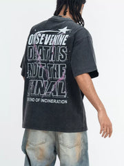 Men's Vintage Washed Graphic T-shirt, model styling view