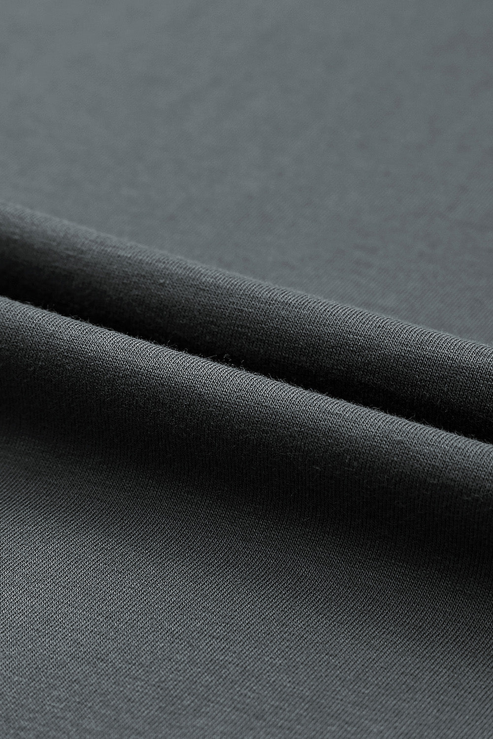 Mid gray cotton t-shirt fabric detail, relaxed fit tee