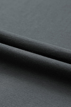 Mid gray cotton t-shirt fabric detail, relaxed fit tee