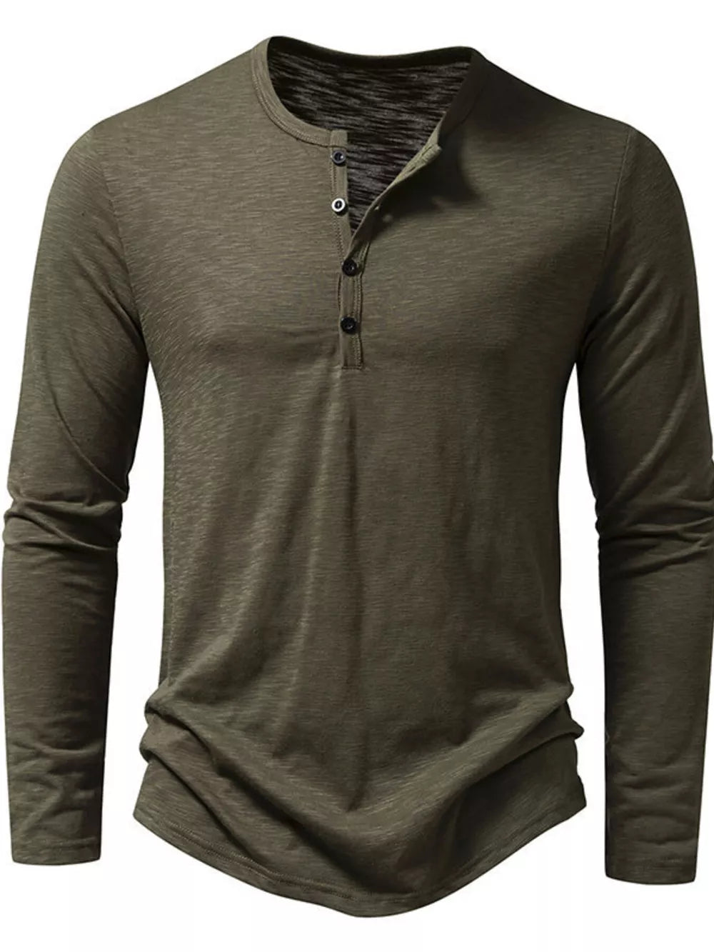 Men's Long Sleeve Henley T-shirt, product detail