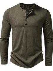 Men's Long Sleeve Henley T-shirt, product detail