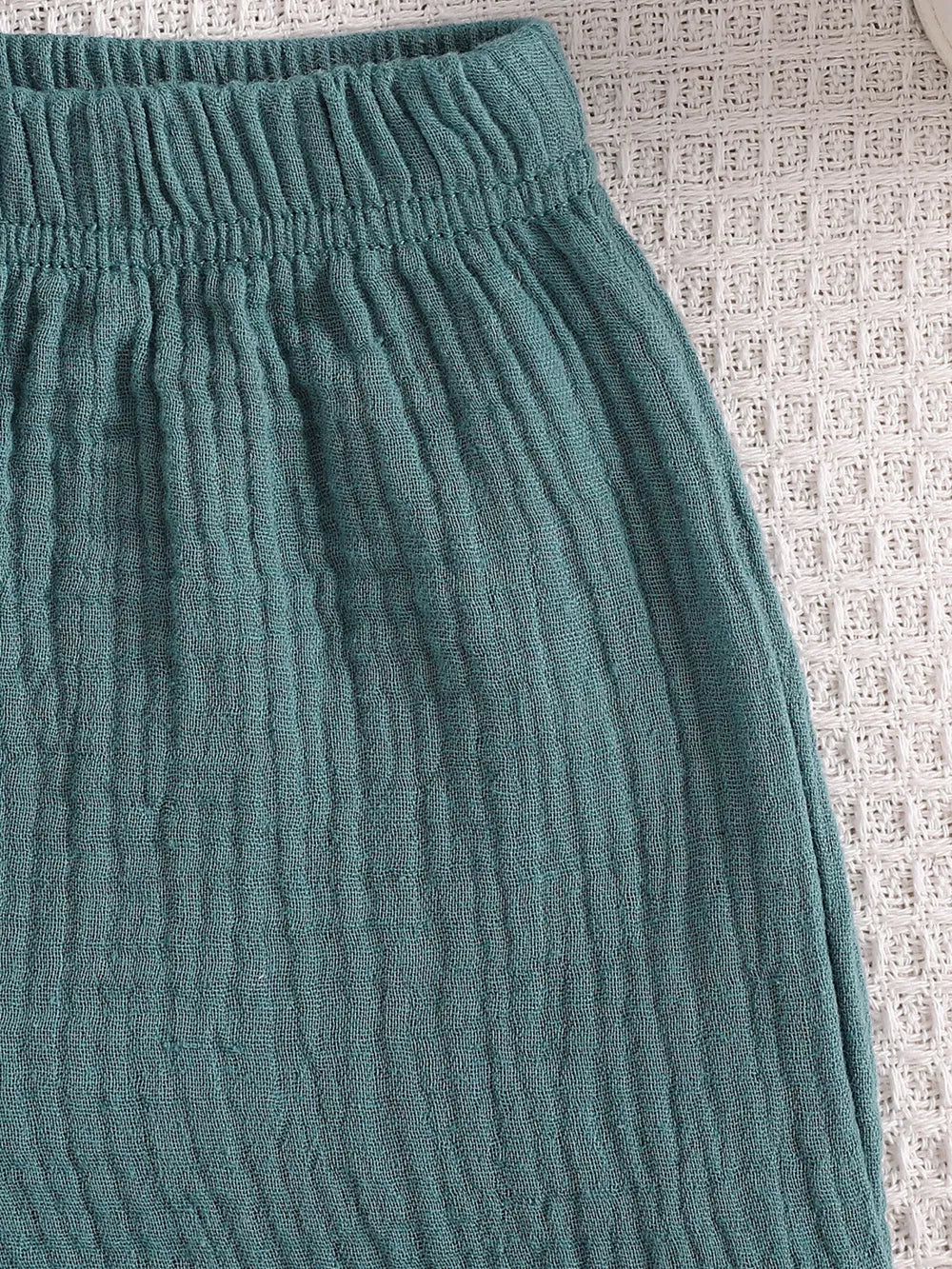 Children's Textured Cami And Shorts Set in Sea Blue, product detail