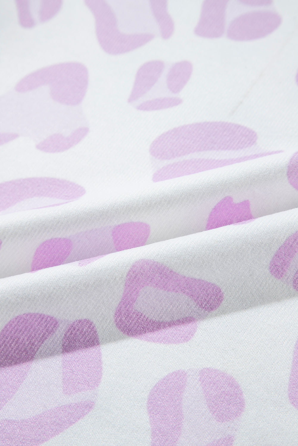 Pink leopard print loungewear fabric detail