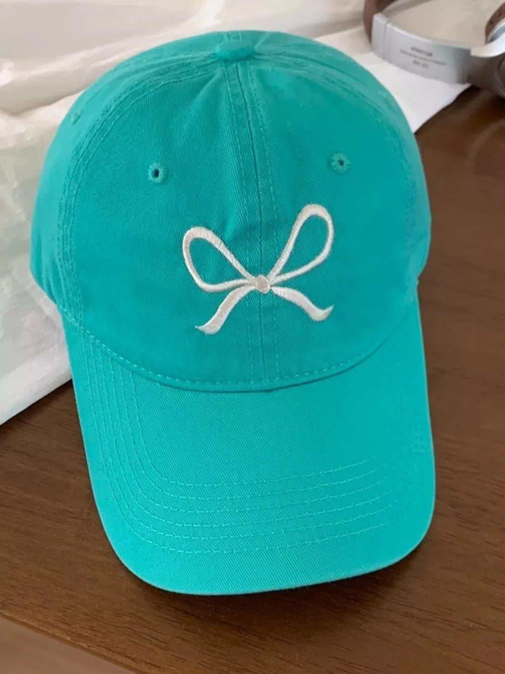Charming Embroidered Bow Hat
