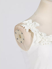 Floral Embellished Fit-and-flare Midi Dress
