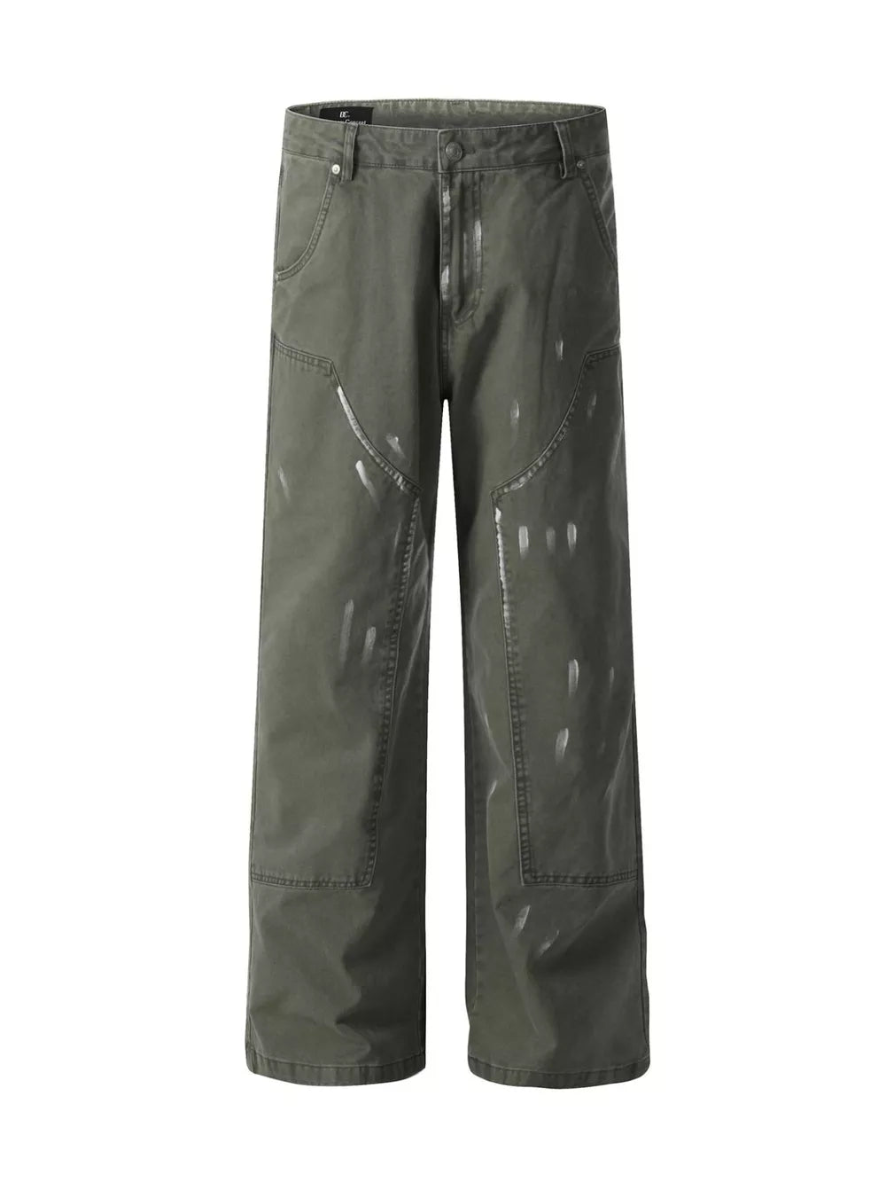 Men's Paint Splatter Wide-leg Pants, close-up detail