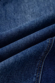 Drawstring Raw Hem Wide Leg Denim Pants, view 13