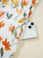 Bohemian Floral Print Ruffle Mini Dress in Sherbet, editorial view