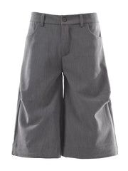 Men's Wide Leg Capris in Black, front view