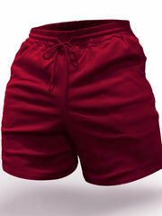 Scarlet performance mesh drawstring shorts with logo detail