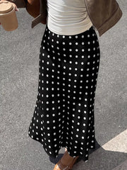 Polka Dot Midi Skirt in Orange-red, view 15