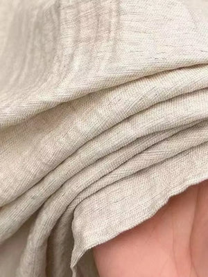 Men's Plus Size Lightweight Textured Shirt in Khaki, model styling view