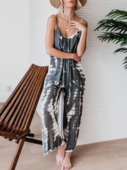 Vibrant Tie-dye Wide-leg Romper