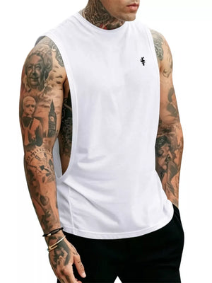 Men's Full Size Round Neck Tank Top Plus Size in Apricot, view 18