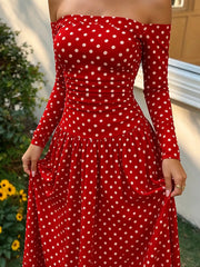 Off-the-shoulder Maxi Dress