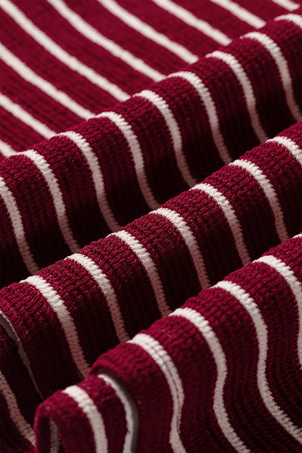 Stripe Drop Shoulder Long Sleeve Top, editorial view