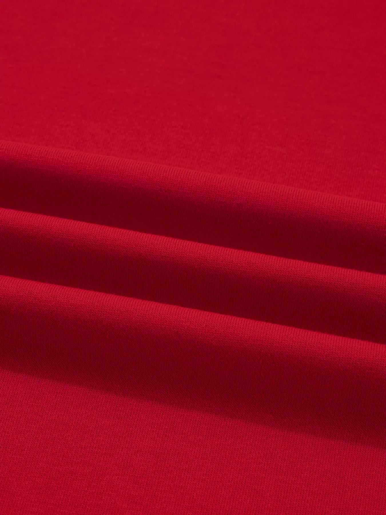 Deep Red sweatshirt with subtle fabric texture and folded detail