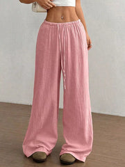 Wide-leg Drawstring Cotton Pants, view 17