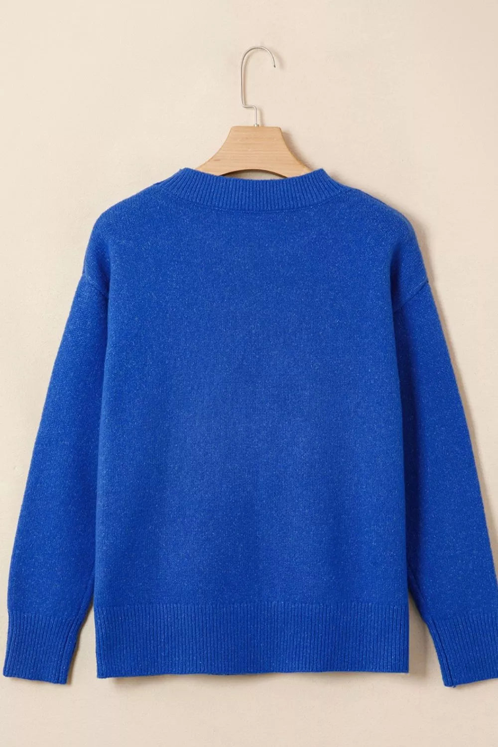 Duck Graphic Drop Shoulder Sweater in Royal Blue, editorial view
