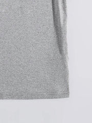 Gray oversized graphic tee with a heathered texture.