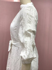 Charming Ruffled Hem Tie-waist Dress
