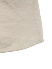 Contrast Trim Flare Sleeve Blouse in Beige, fit detail