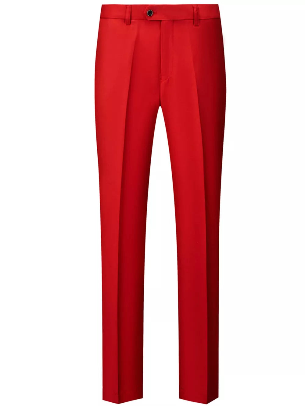 Men's Slim Fit Full Size Dress Pants in Navy Blue, product detail
