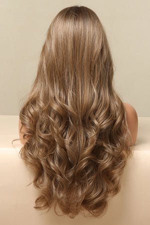 Luxe Cascading Wave Lace Front Wig in Golden Brown with loose curls.