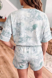 Chic Tie-dye Two-piece Set With Pockets