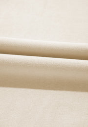 Beige wide-leg drawstring lounge trousers in soft knit fabric