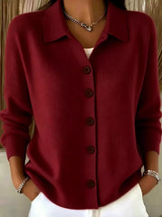 Button-up Long Sleeve Cardigan, back view
