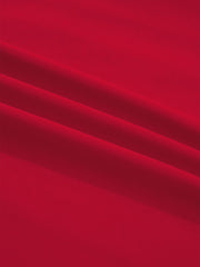 Red cotton blend drop shoulder tee with textured fabric detail