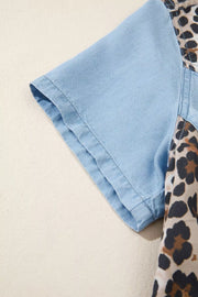 Leopard Print Accent Polo Dress