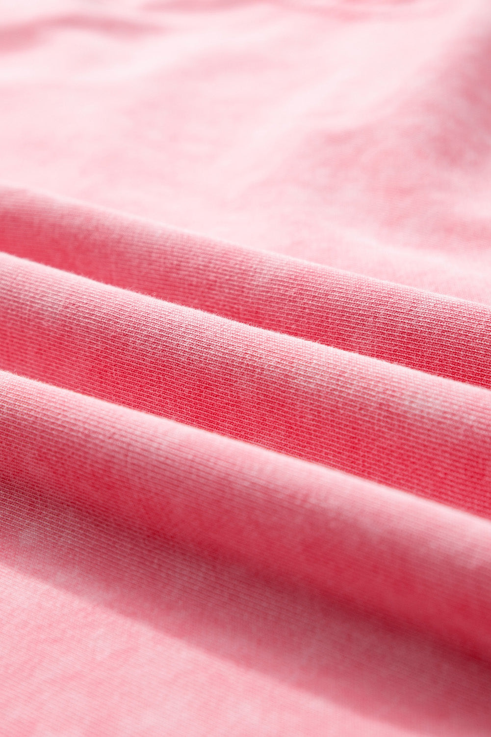 Blush pink acid wash tee with layered sleeves, soft breathable fabric