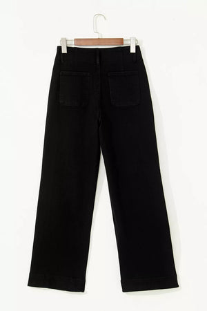 2-button High Waist Flared Jeans, alternate angle