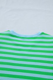 Puff Sleeve Colorblock Two-piece Set