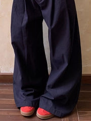 Relaxed Fit Pleated Wide-leg Pants