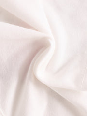White cotton baby tank top and shorts set detail