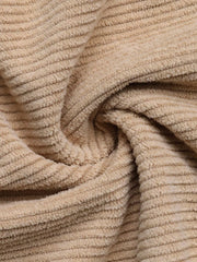 Tan corduroy overall dress fabric detail