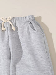 Children's Denim Shirt And Joggers Set in Blue, fabric detail