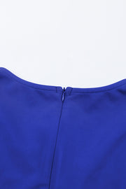 Royal blue jumpsuit with back zipper detail