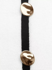 Contrast Trim Button Decor Knit Top in White, product detail